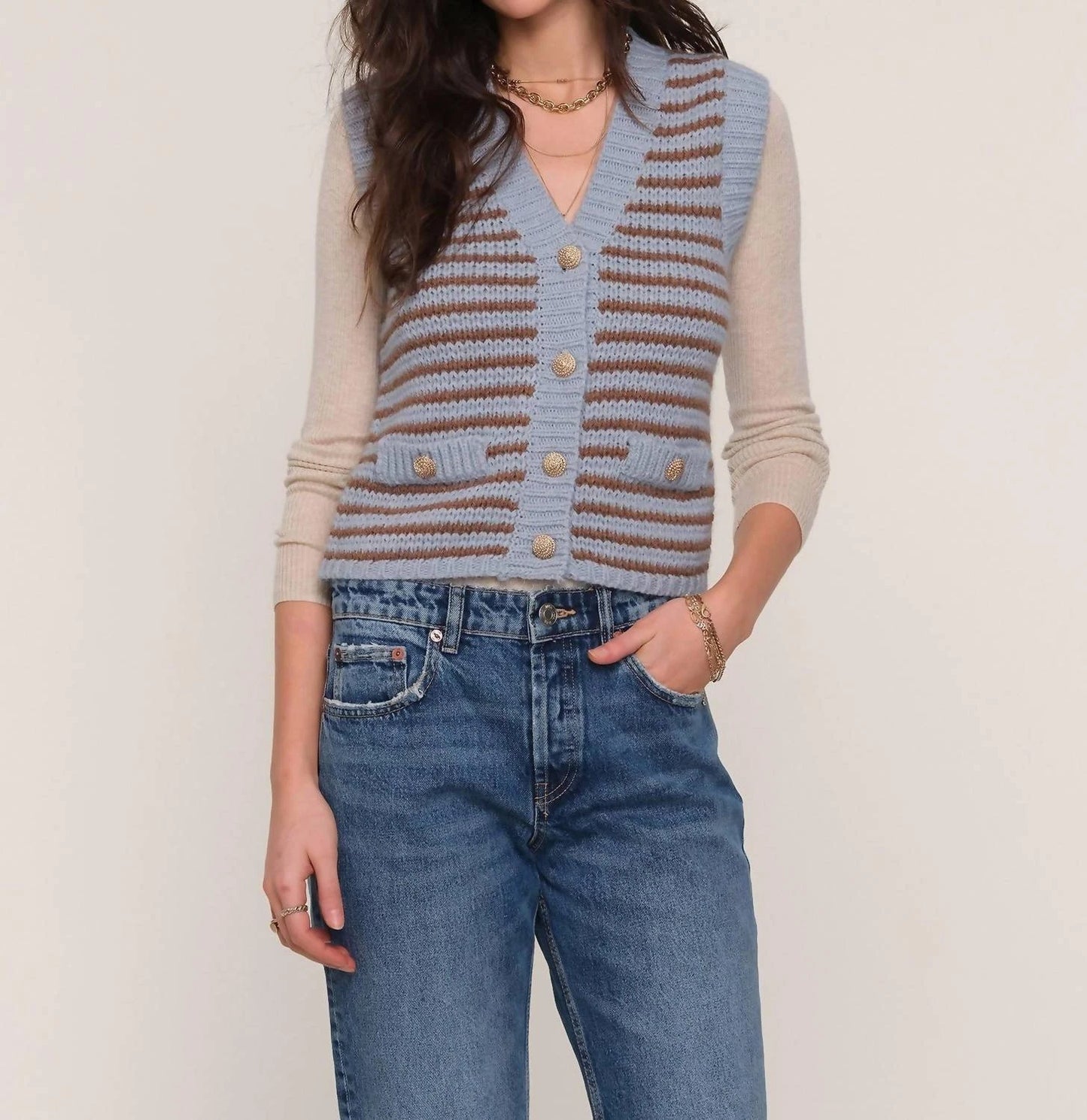 Blue Stripe Ascher Vest