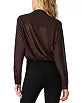 Brown Sage Twisted Hem Top