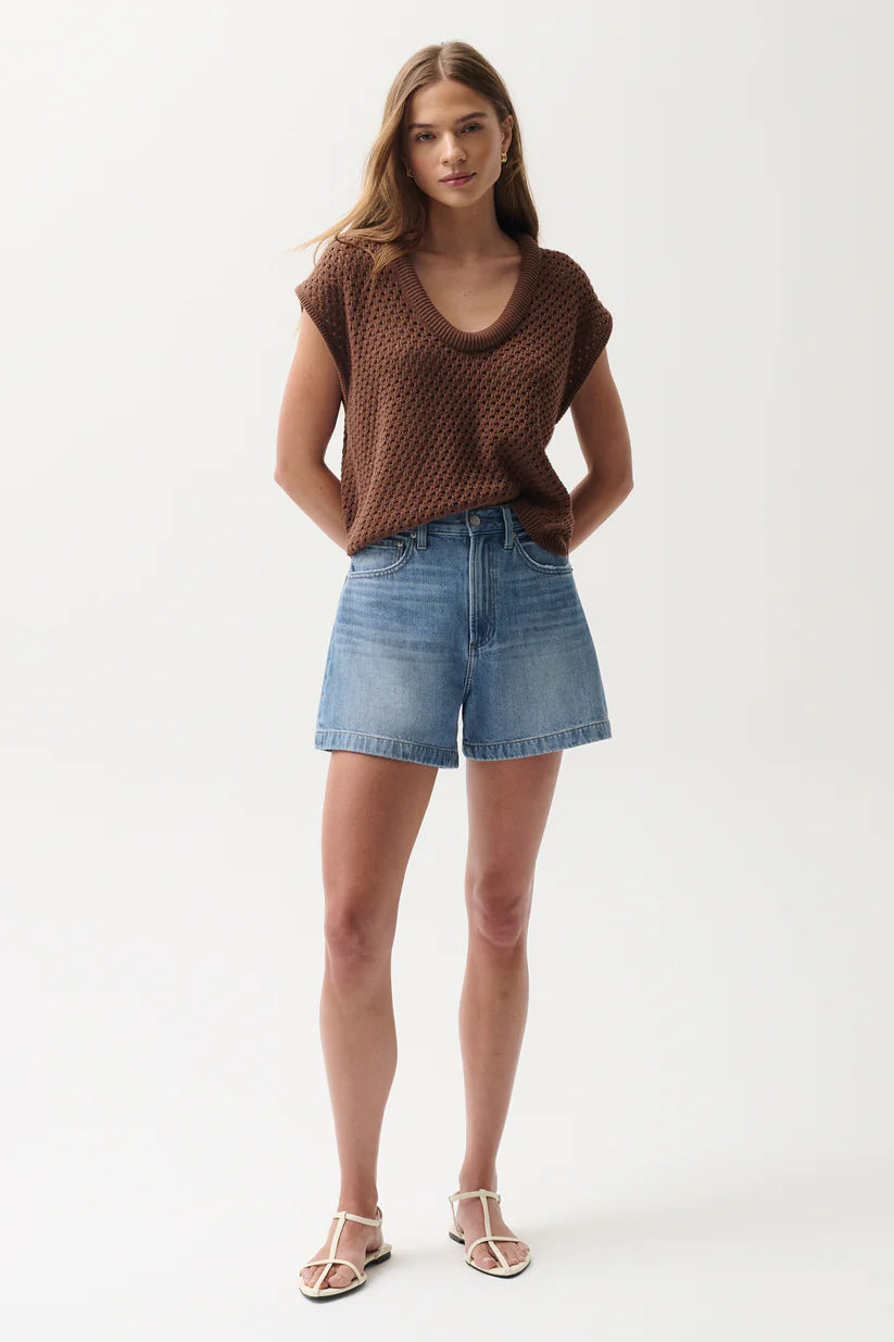Saige High Rise A-Line Short - Sail Away