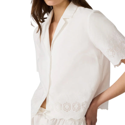 Sandra Embroidered Top - White