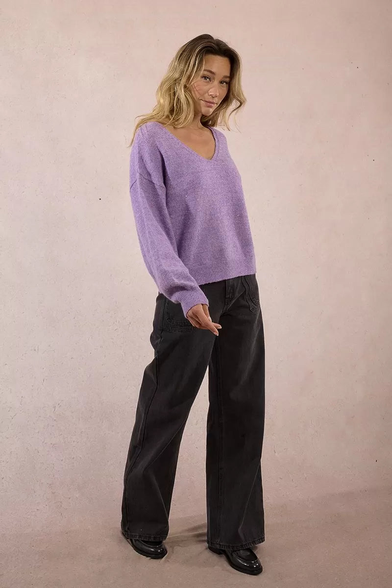 Sequined Oversized Sweater