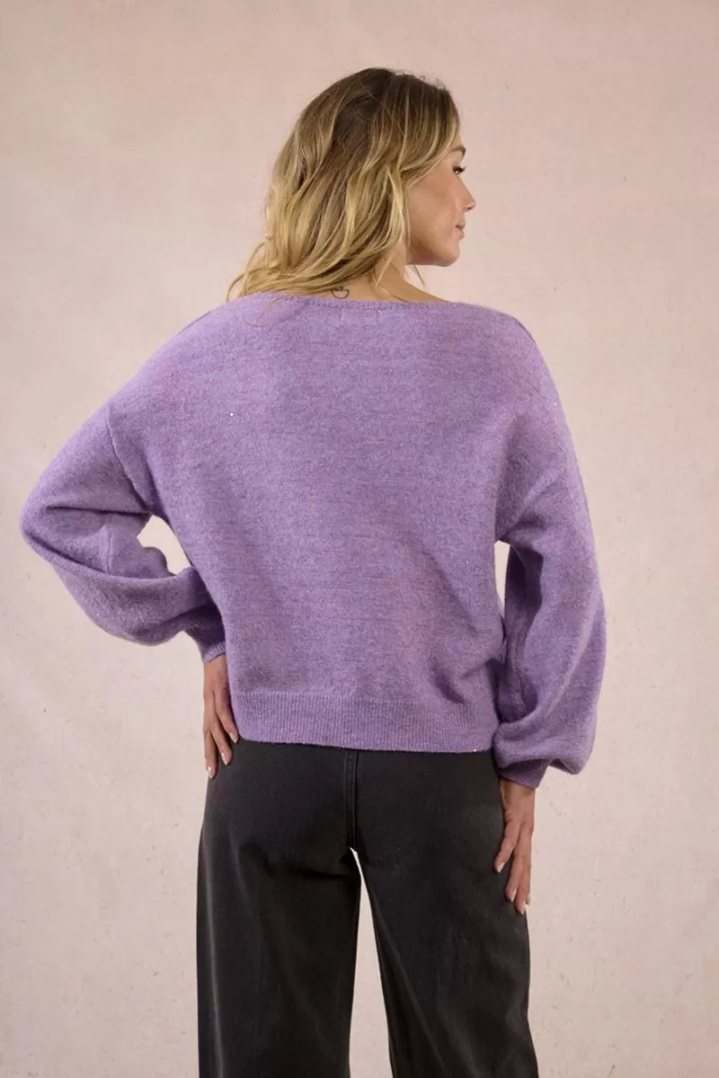 Sequined Oversized Sweater