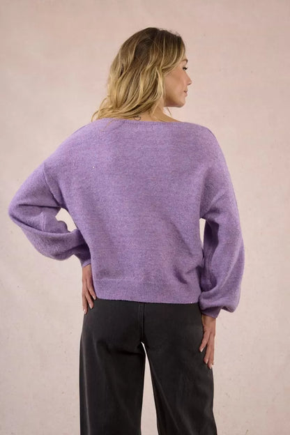 Sequined Oversized Sweater