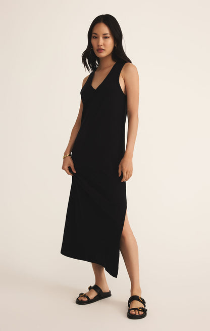 BLACK PALISADES MIDI DRESS