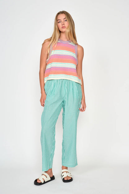 Siena Top - Mint and Pink