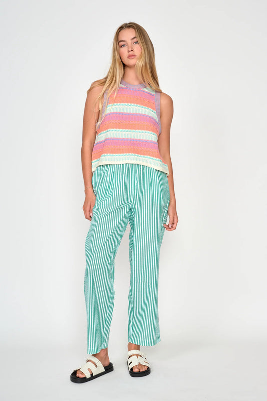 Siena Top - Mint and Pink
