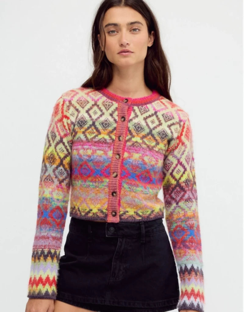 Rainbow Skye Patterned Cardigan