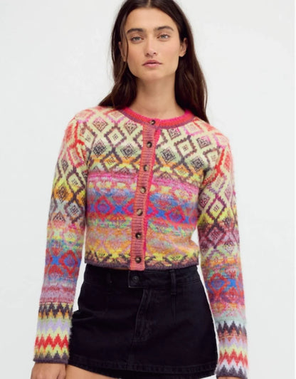 Rainbow Skye Patterned Cardigan