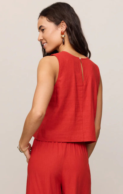 Chili Pepper Sloane Linen Tank