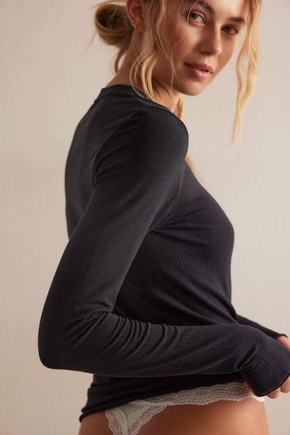 Black So Soft Seamless Long Sleeve