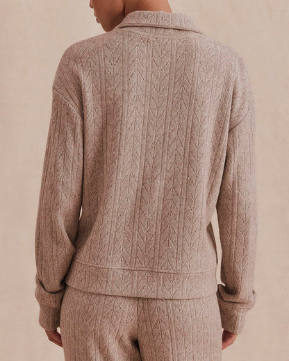 Heather Taupe Grey Sweatersoft Quarter Zip