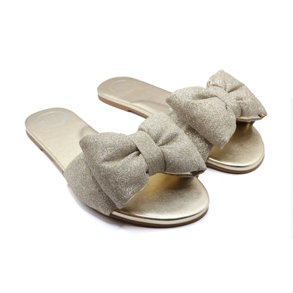 Rafie Bow Slide Sandal- Starry