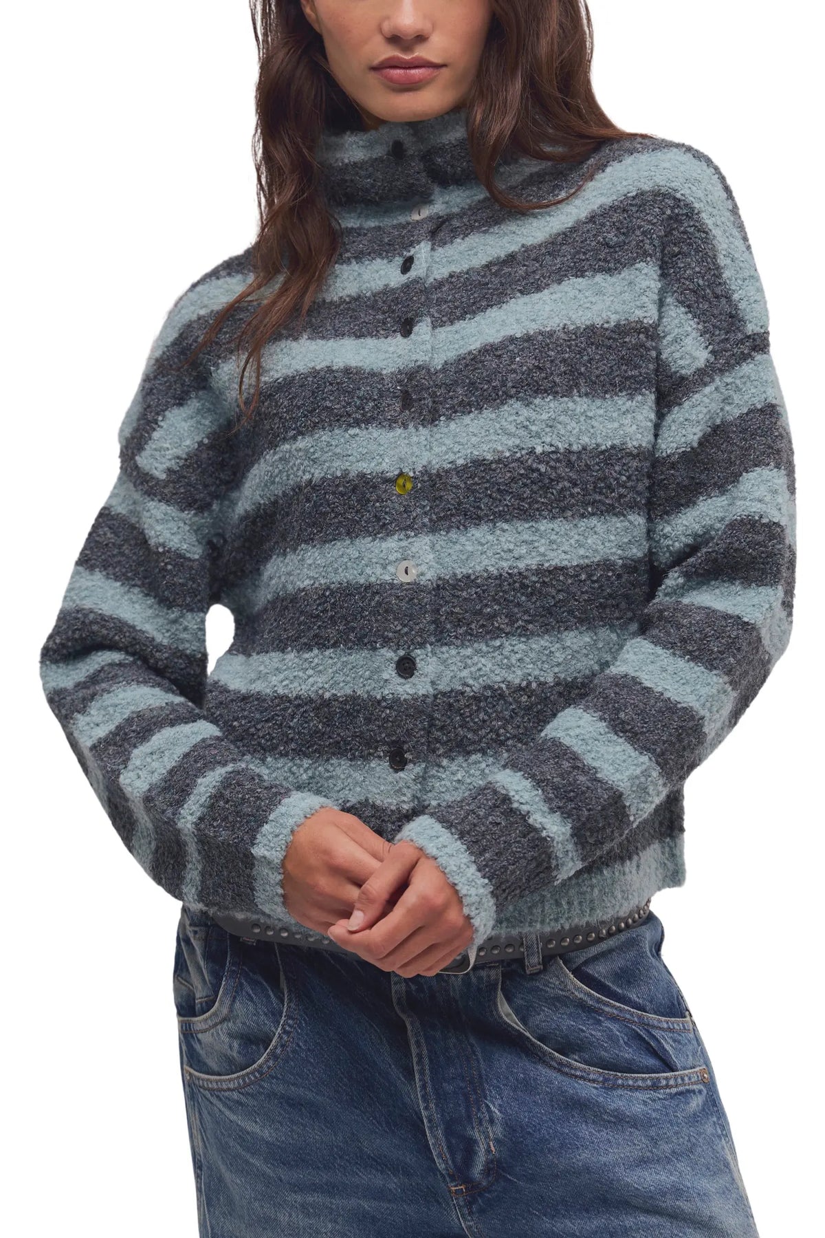 Storm Cloud Button Collection Cardigan