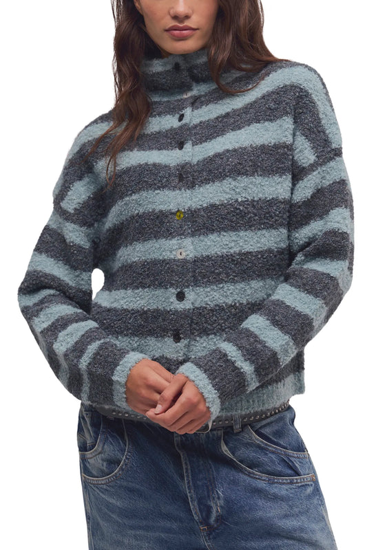 Storm Cloud Button Collection Cardigan