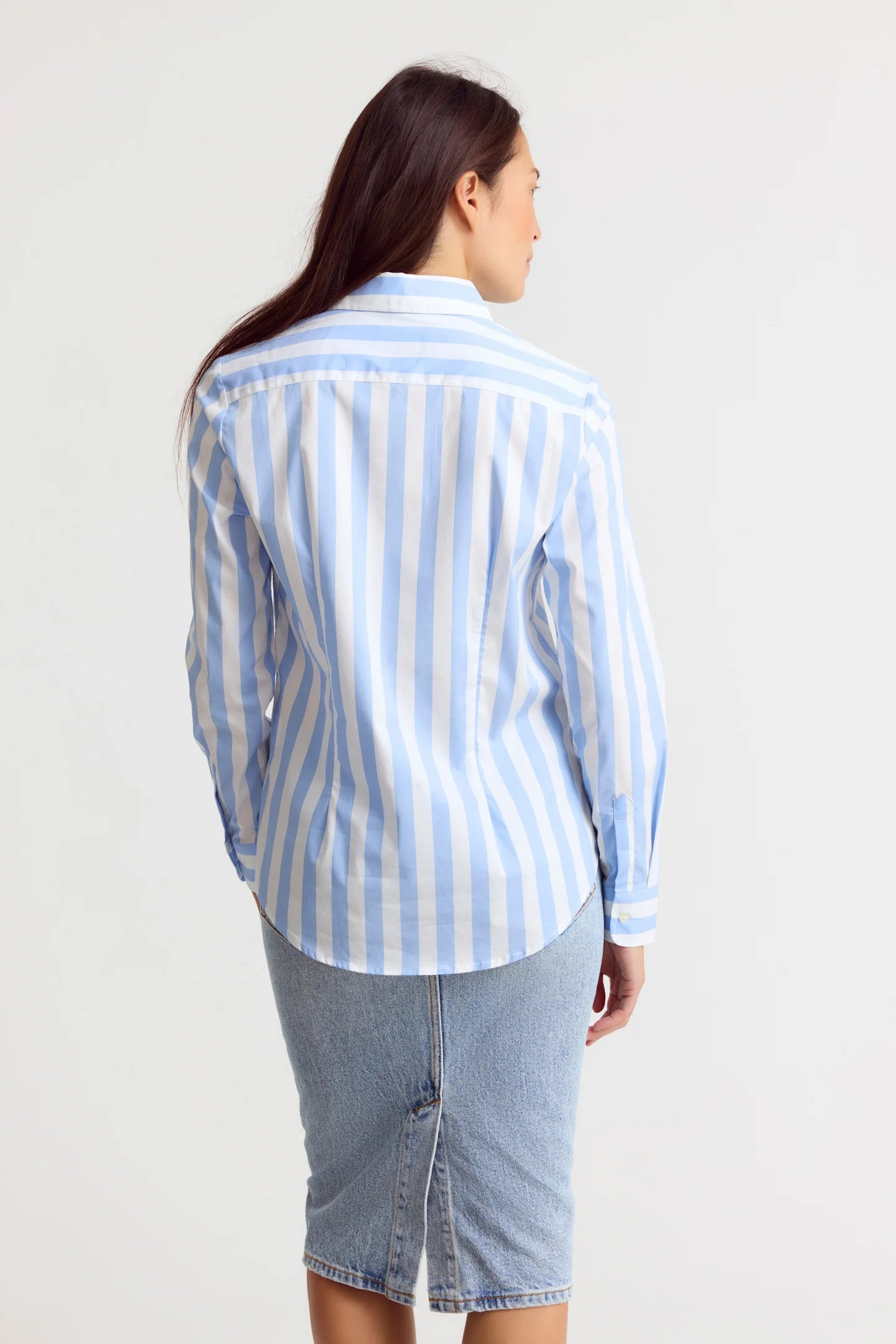The Blue and White Stripe Boyfriend Shirt