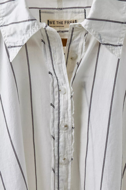 Seaside Stripe Shirt in Ivory Combo