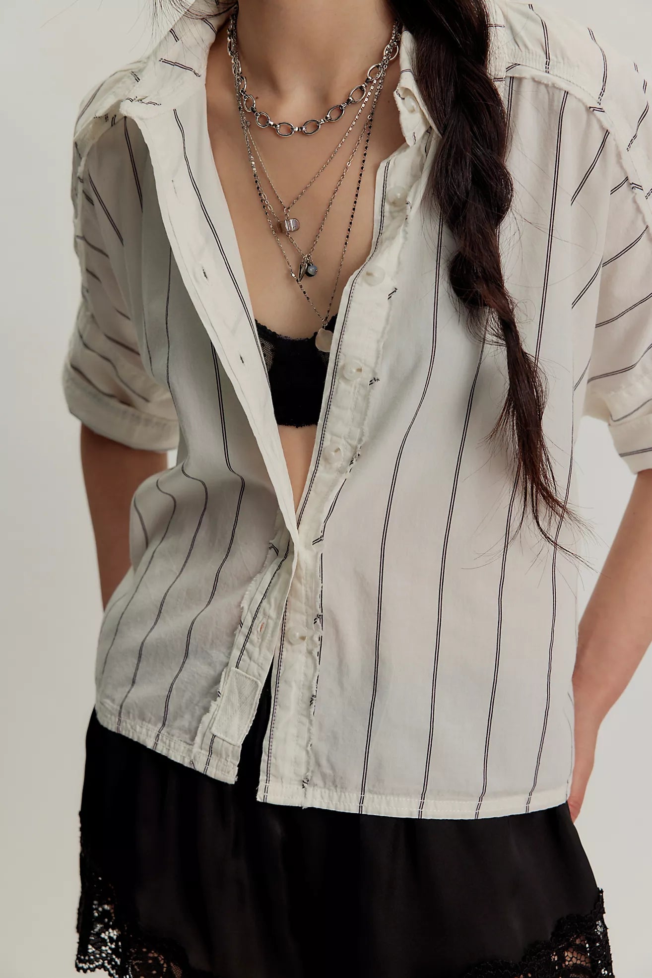 Seaside Stripe Shirt in Ivory Combo
