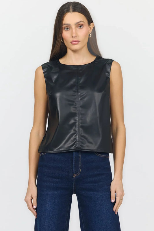 Black Sumana Sleeveless Top
