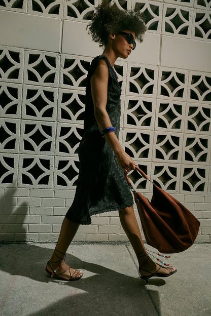 Espresso Susie Suede Slouch Tote