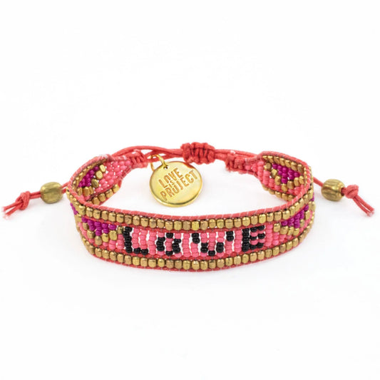 Taj Love Bracelet - Pink and Black