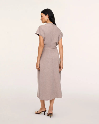 Taupe Heather Draped Maxi Dress