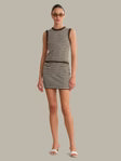 Teddy Striped Mini Skirt