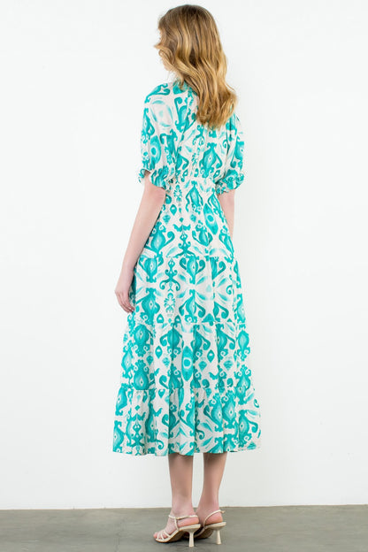 Green Floral Maxi Dress