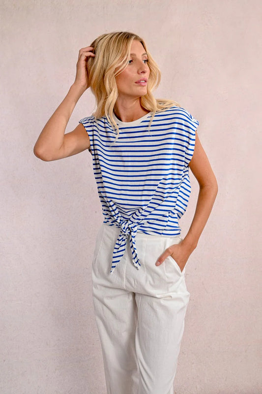 Blue and White Stripe T-Shirt