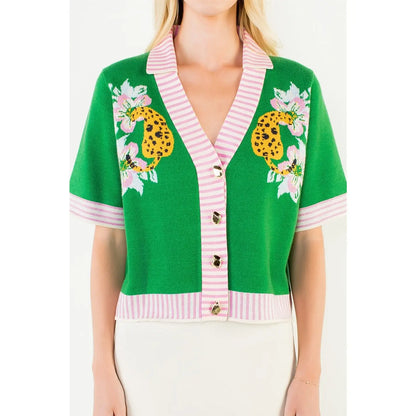 Collared Tiger Cardigan