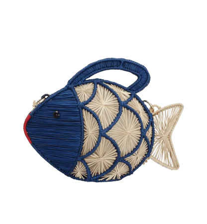 Navy Fish Handbag