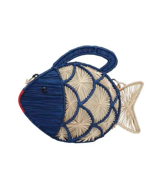 Navy Fish Handbag