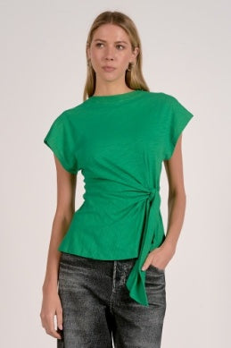 Green Tie Waist Shirt