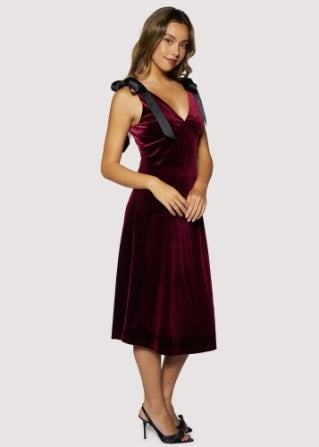Burgundy Midi Dress
