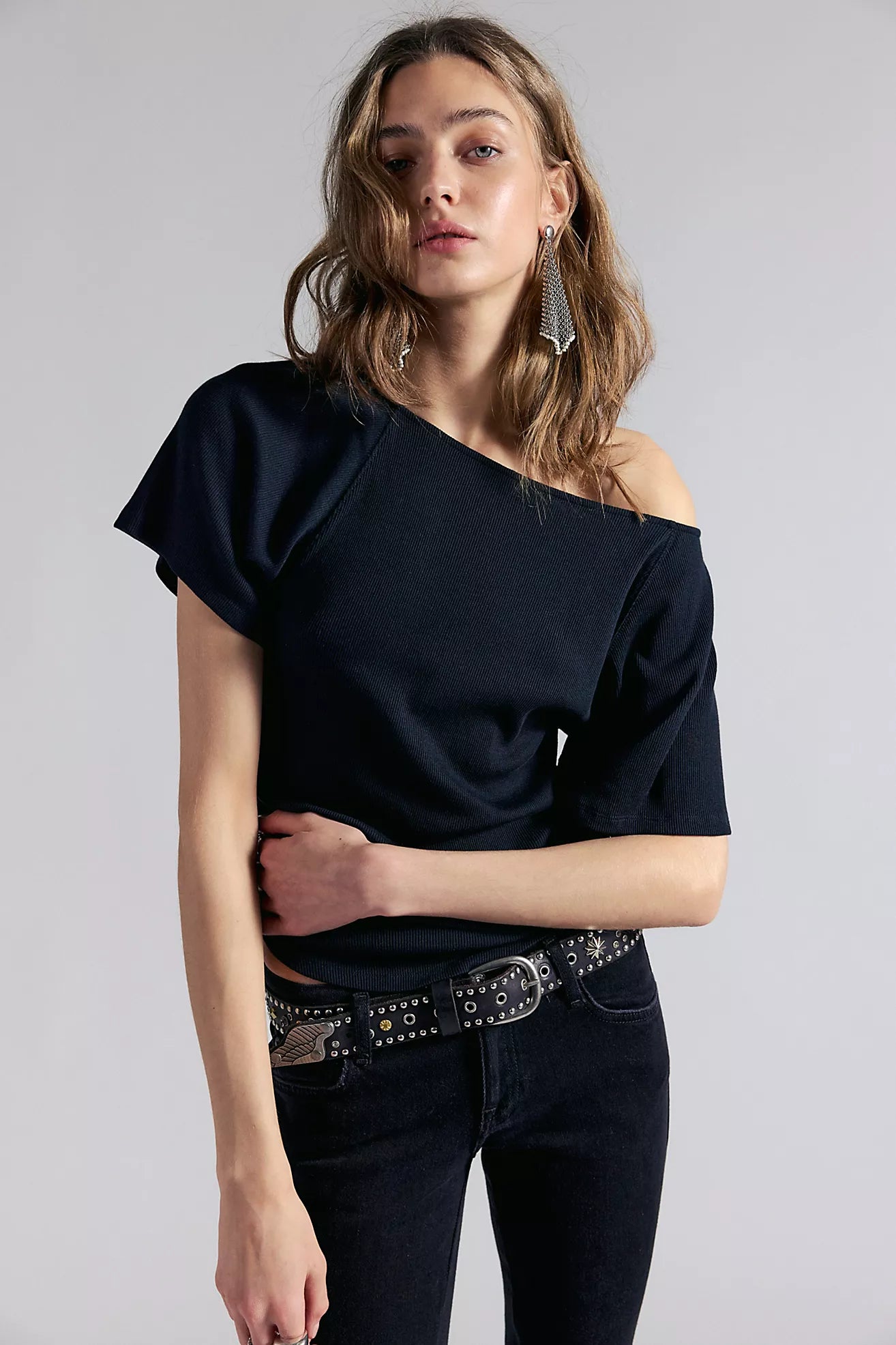 Black Off The Shoulder Top