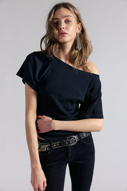 Black Off The Shoulder Top