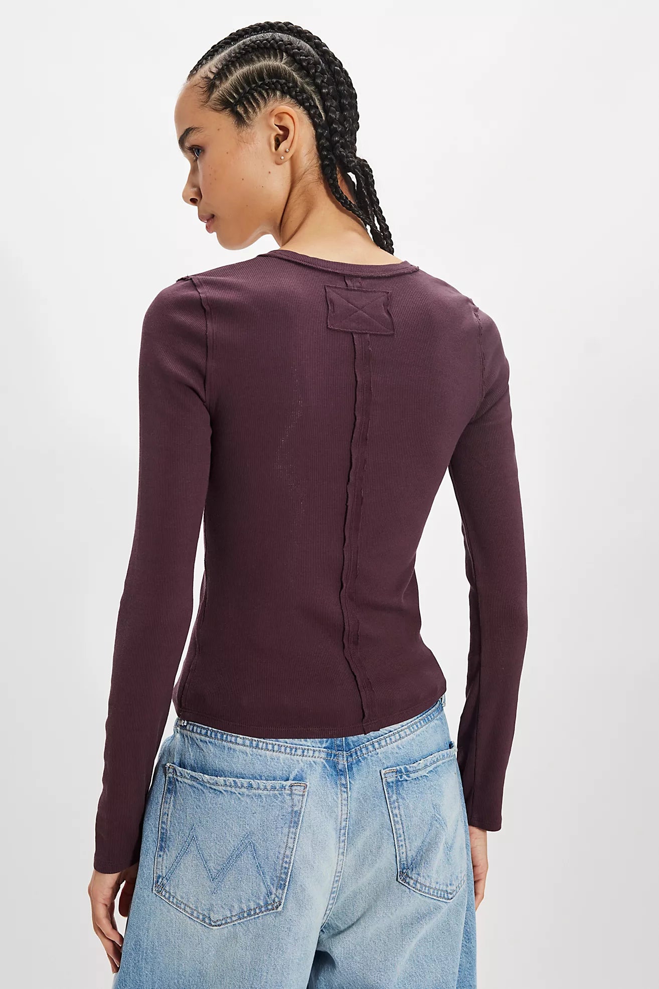 Vintage Grape We The Free Neria Long Sleeve Top