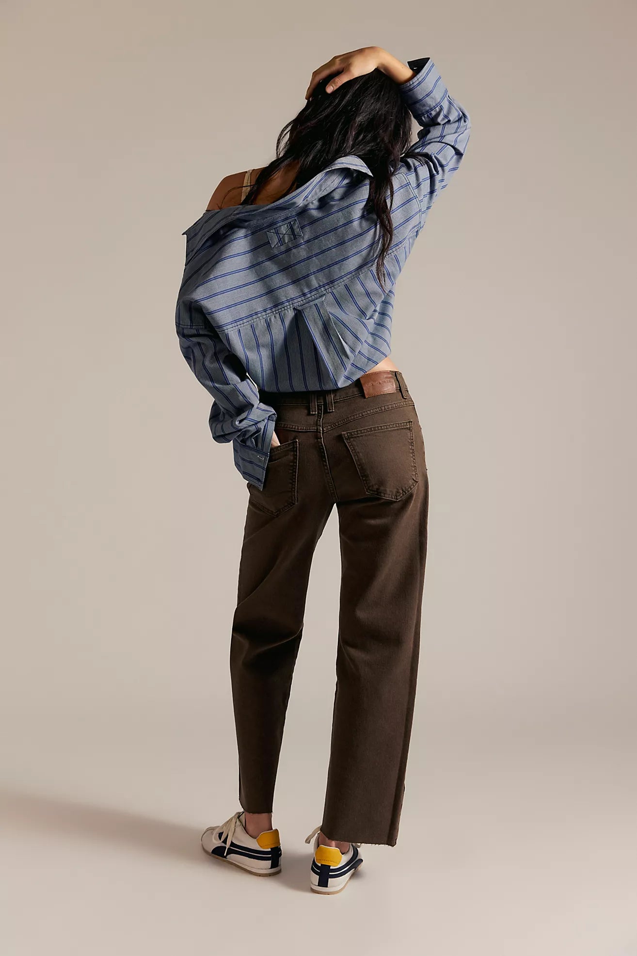 Brown Risk Taker Mid-Rise Jeans