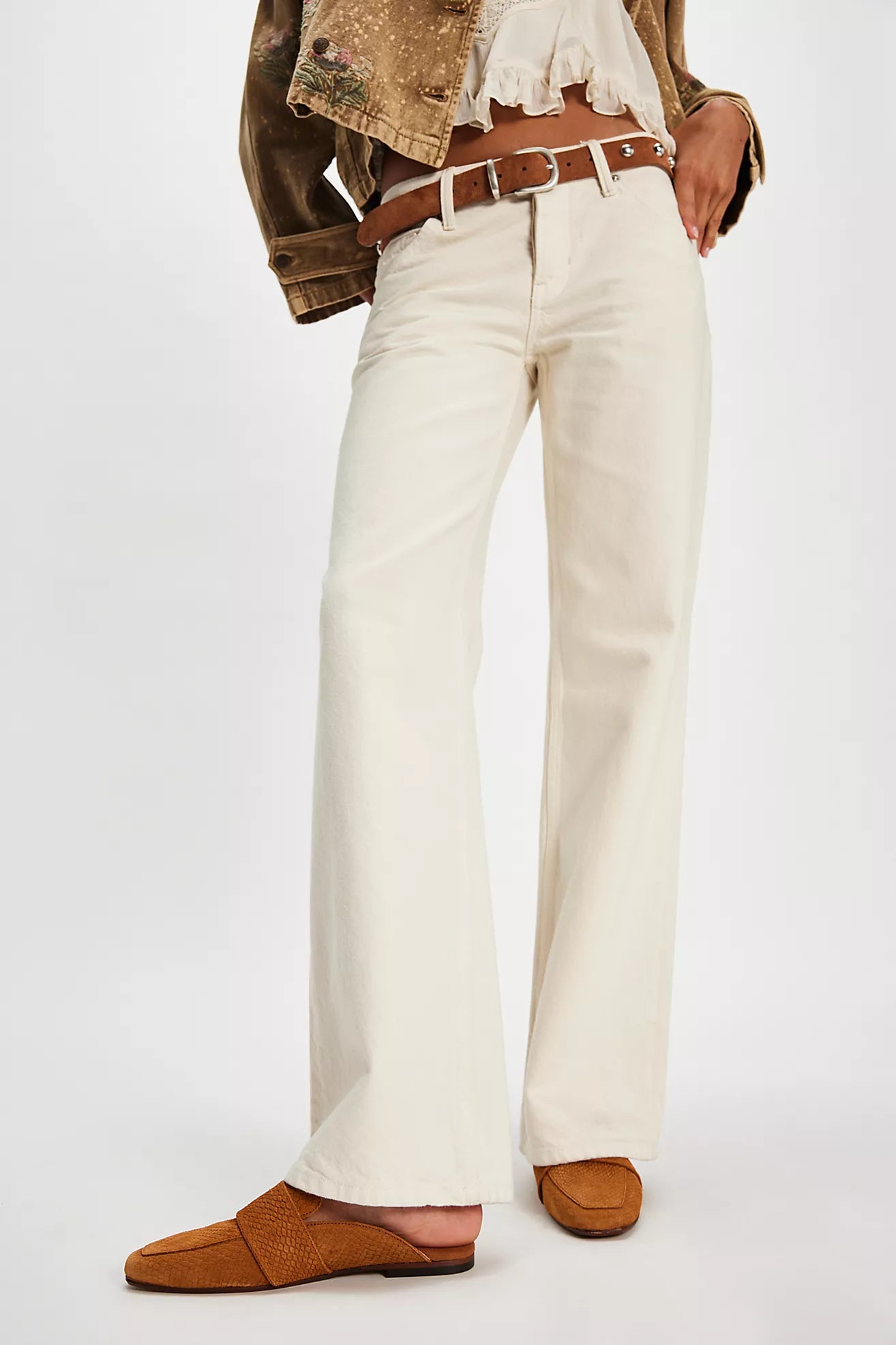 Tan Suede At Ease Embossed Loafers