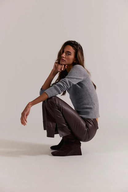 Brown We The Free Glow Up Vegan Pants