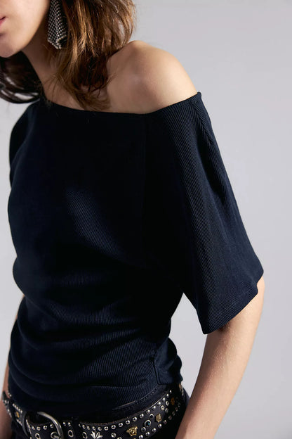 Black Off The Shoulder Top