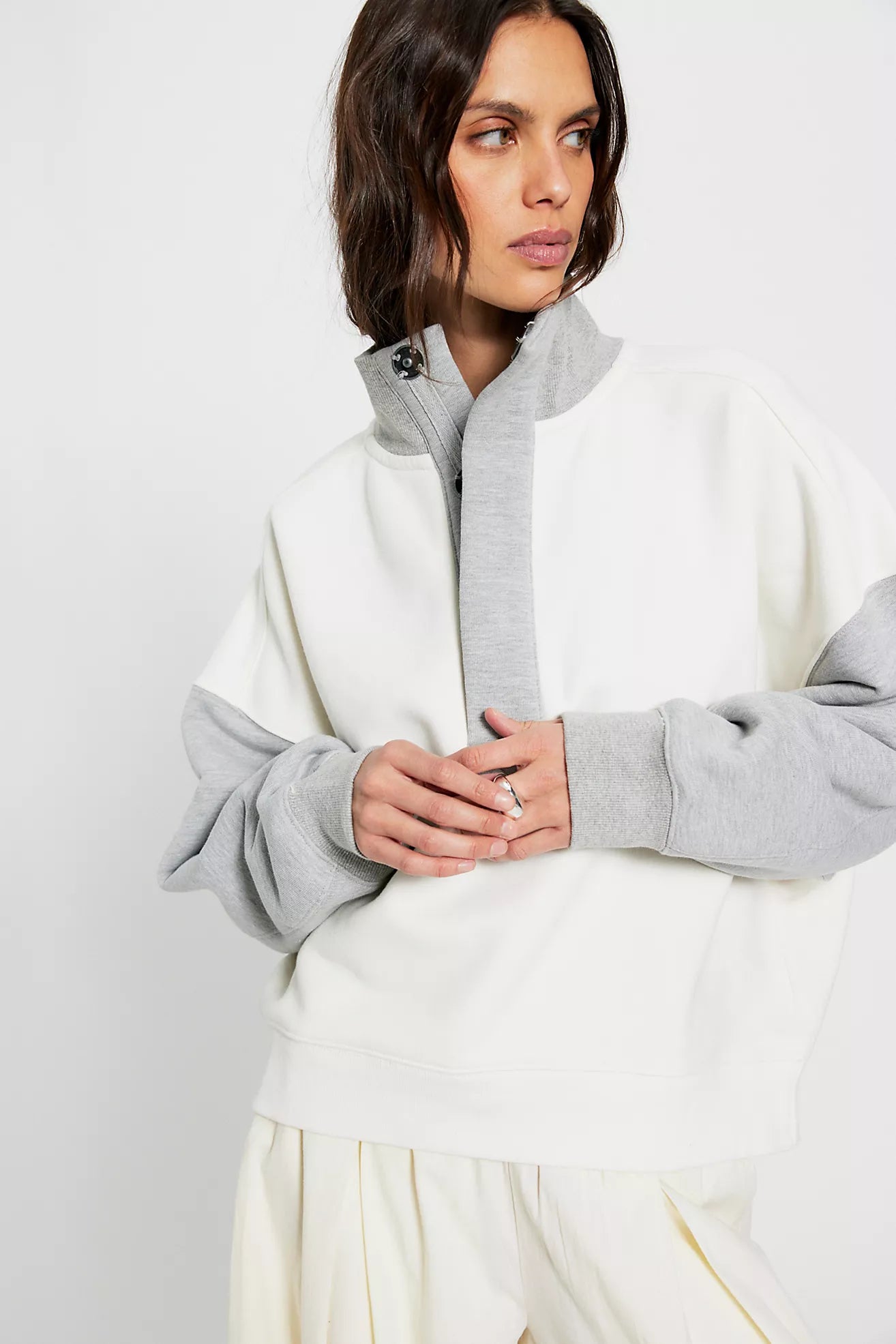 Grey Combo Timeless Pullover Sweatshirt