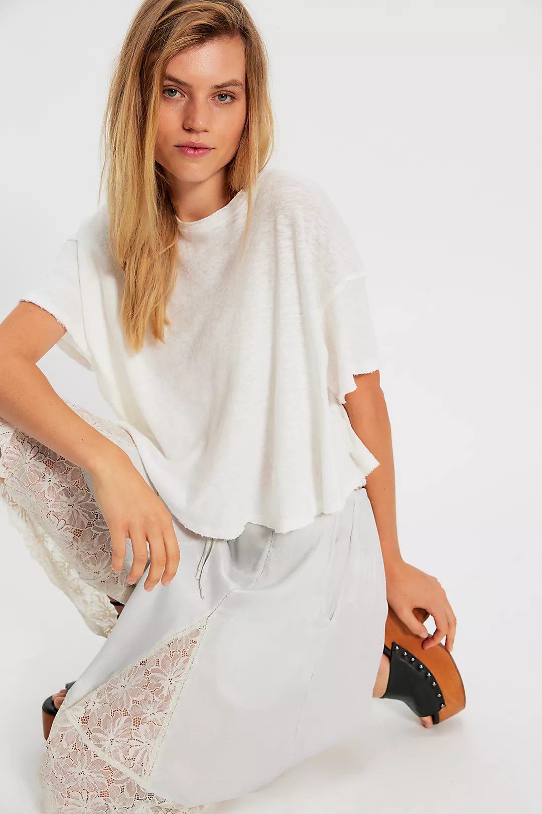 Whisper White Elsie Swing Tee