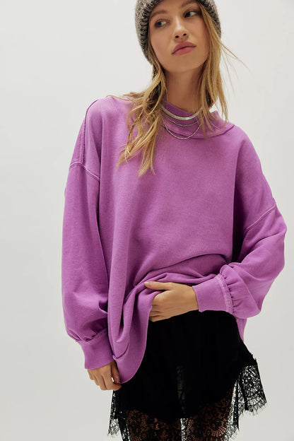 Purple We The Free Palm Springs Pullover