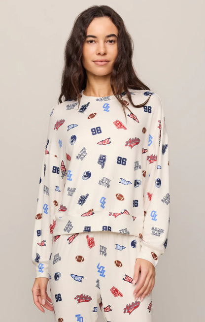 Sandstone Varsity Long Sleeve Top