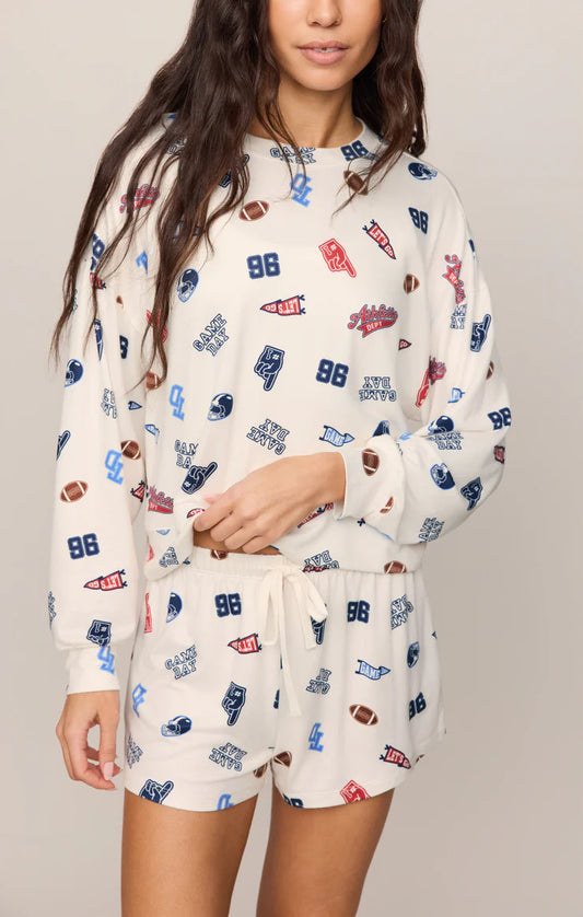 Sandstone Varsity Long Sleeve Top