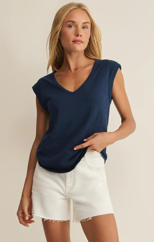 V-Neck Per Diem Tank- Eclipse