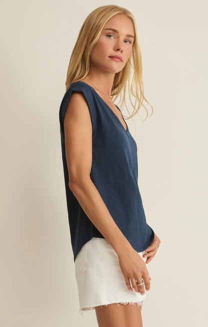 V-Neck Per Diem Tank- Eclipse