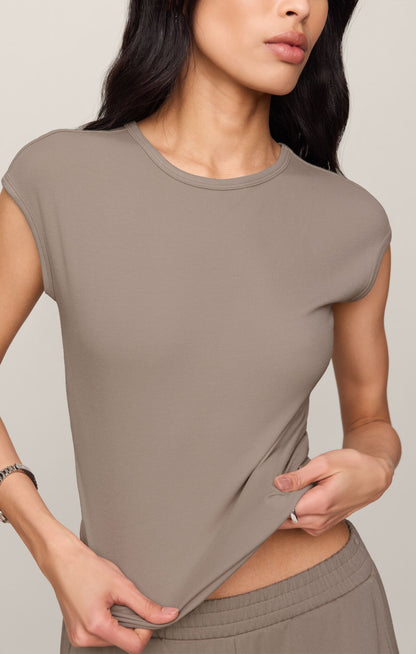 Wild Mushroom Soft Trace Second Skin Top