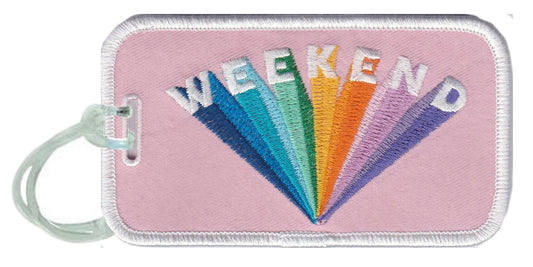 Weekend Rainbow Luggage Tag