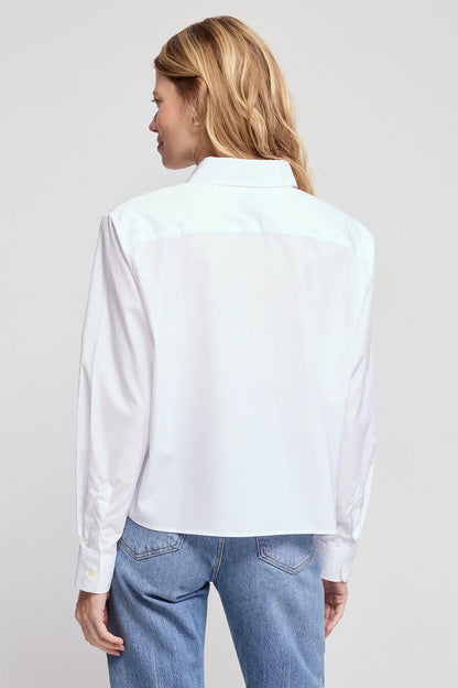 The White LS Boxy Crop